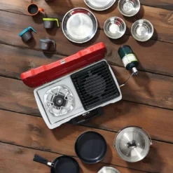 Woods™ Daybreak Stainless Steel Camping Coffee Percolator, 9-Cups -Wander Camp Shop coleman stove 2 hyperflame 22k btu 42e6bfad 6f02 46f1 a0a3 99854d90b103 1