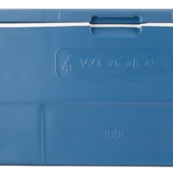 Woods Boreal Wheeled Camping Cooler, 130 Can Capacity, 100-L, Blue