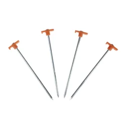 Woods Steel Nail Heavy-Duty Tent Pegs/Stakes For Camping Tents & Tarps, 10-in, 4-pk