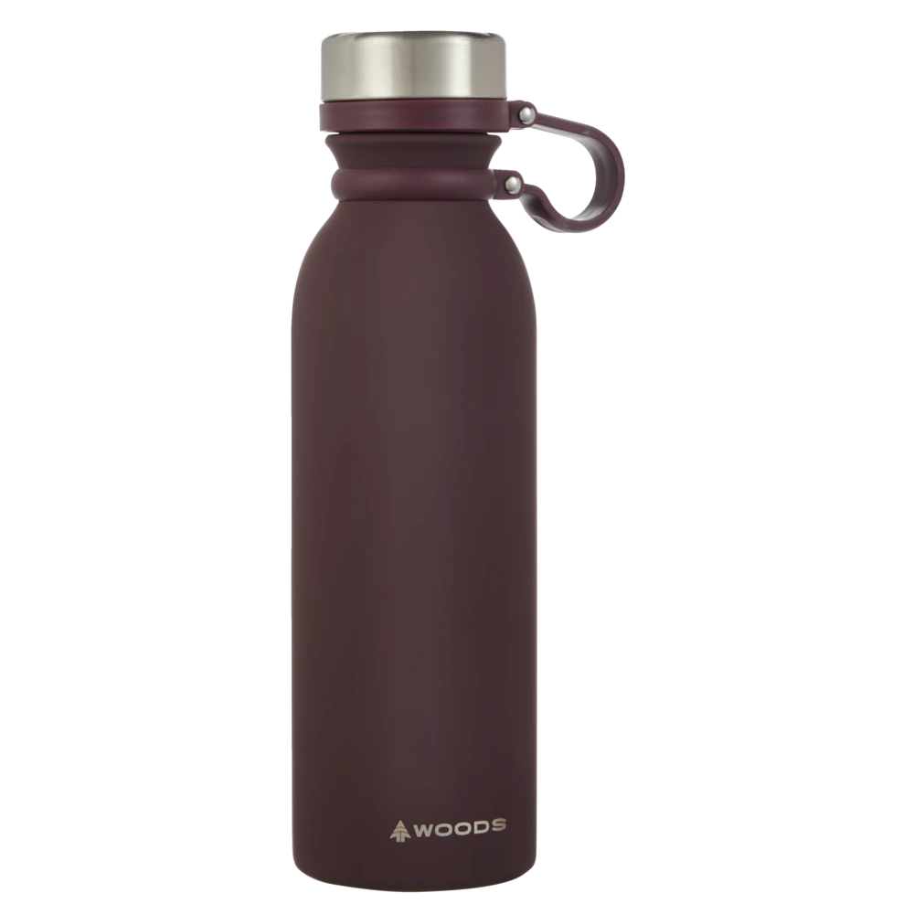 Woods™ Stainless Steel Insulated Rubberized Water Bottle, Assorted Colours, 600mL 3 Woods™ Stainless Steel Insulated Rubberized Water Bottle, Assorted Colours, 600mL