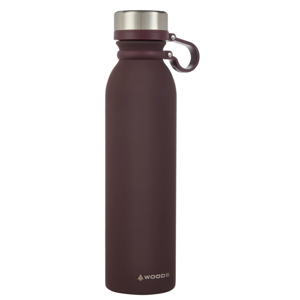 Woods™ Stainless Steel Insulated Rubberized Water Bottle, Assorted Colours, 700mL 3 Woods™ Stainless Steel Insulated Rubberized Water Bottle, Assorted Colours, 700mL