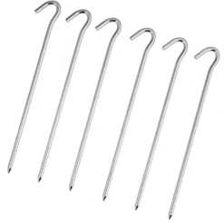Woods Steel Hook-Top Tent Pegs/Stakes For Small Camping Tents & Tarps, 8-in, 6-pk -Wander Camp Shop woods 8 tent pegs 6 pack 3e65744e be8f 44e0 8a9c 0870f0efb448
