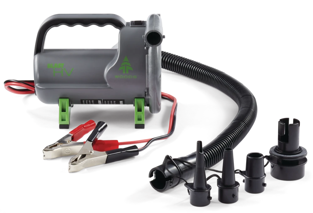 Woods Blast HV Marine Electric Air Pump W/ Battery Clips, Inflates/Deflates X-Large Inflatables 3 Woods Blast HV Marine Electric Air Pump W/ Battery Clips, Inflates/Deflates X-Large Inflatables