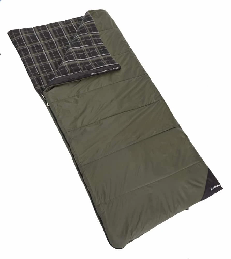 Woods Canmore Cotton Flannel Lined Insulated Cold Weather Sleeping Bag W/ Compression Sack, -10°C 6 Woods Canmore Cotton Flannel Lined Insulated Cold Weather Sleeping Bag W/ Compression Sack, -10°C - Image 4