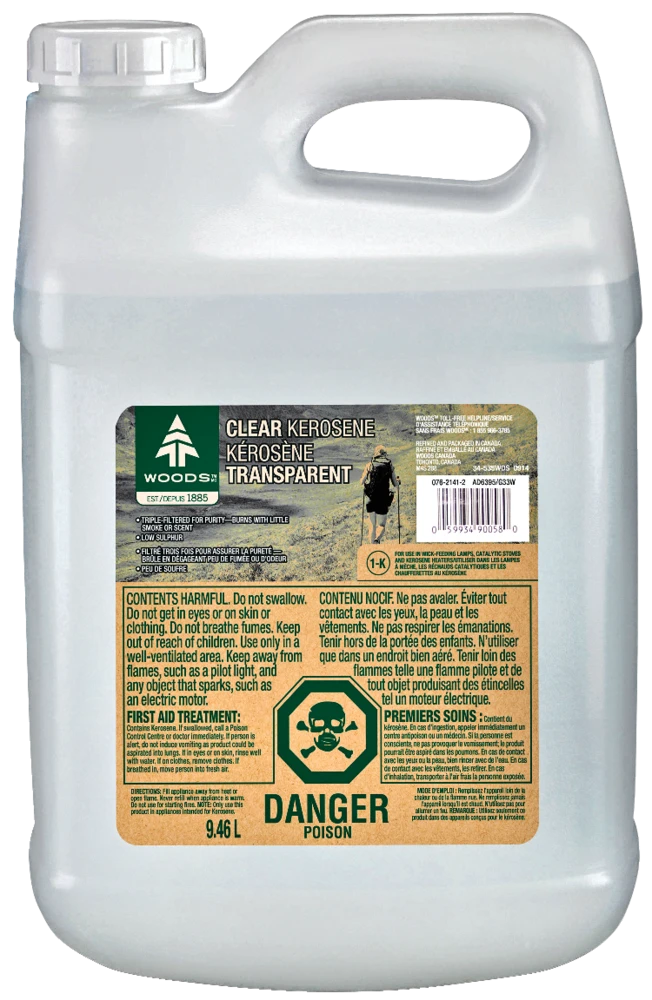 Woods Clear Kerosene, Triple Filtered Fuel For Camping Wick-Feeding Lanterns & Heaters, 9.46-L 4 Woods Clear Kerosene, Triple Filtered Fuel For Camping Wick-Feeding Lanterns & Heaters, 9.46-L - Image 2