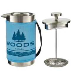 Woods™ Stainless Steel Insulated Double Wall Coffee Press -Wander Camp Shop woods coffee press 3669ab34 8da1 47bd 835e 2720e71bf45f