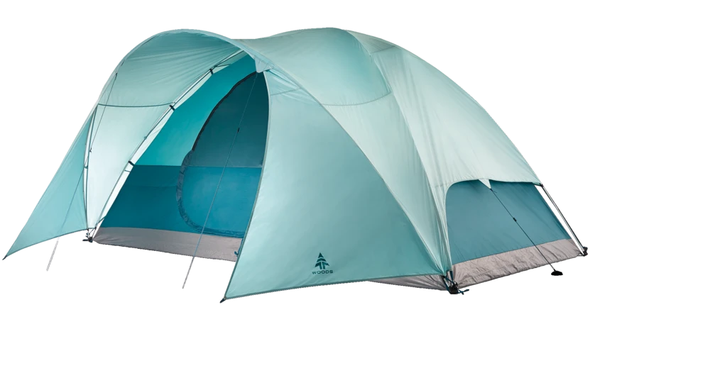 Woods Creekside 3-Season, 8-Person Camping Dome Tent W/ Canopy/Awning, Rain Fly & Carry Bag 3 Woods Creekside 3-Season, 8-Person Camping Dome Tent W/ Canopy/Awning, Rain Fly & Carry Bag