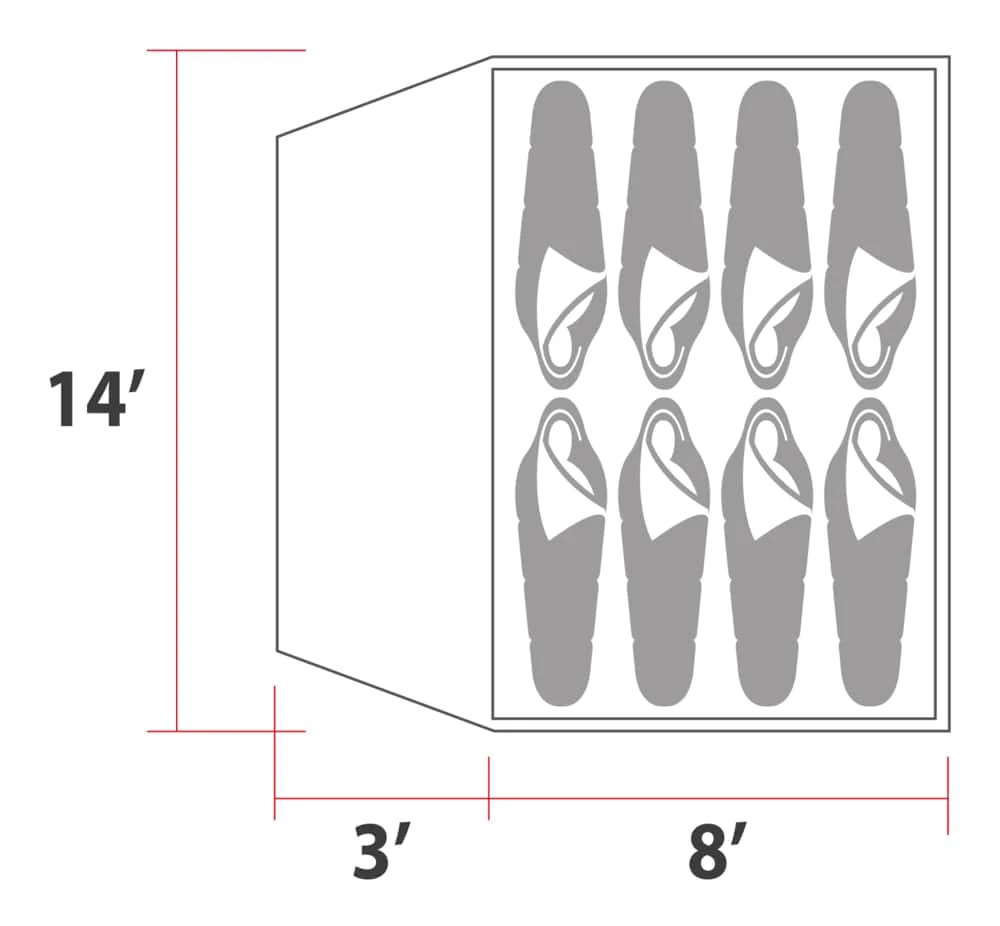 Woods Creekside 3-Season, 8-Person Camping Dome Tent W/ Canopy/Awning, Rain Fly & Carry Bag 9 Woods Creekside 3-Season, 8-Person Camping Dome Tent W/ Canopy/Awning, Rain Fly & Carry Bag - Image 7