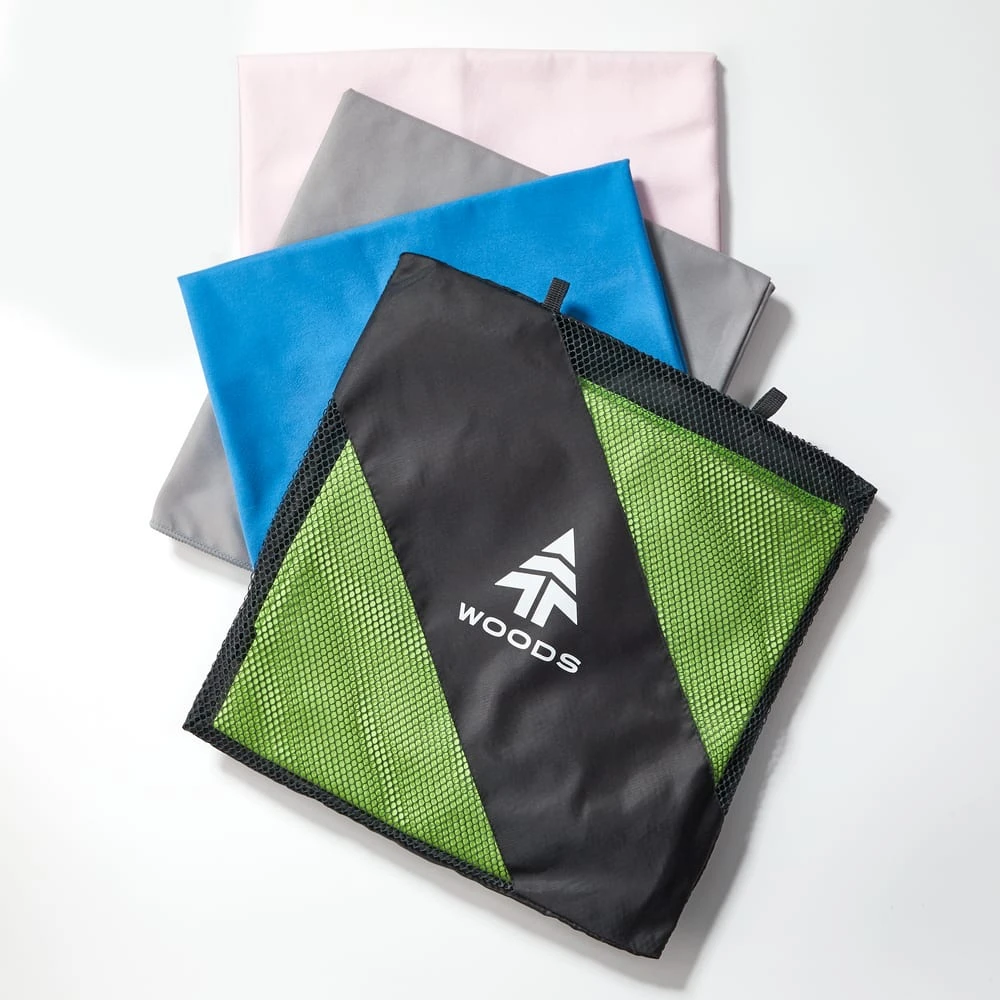 Woods Compact Lightweight Absorbent & Fast-Drying Microfibre Camping Beach Towels, Assorted, 4-pk, 33.5 X 59-in 4 Woods Compact Lightweight Absorbent & Fast-Drying Microfibre Camping Beach Towels, Assorted, 4-pk, 33.5 X 59-in - Image 2