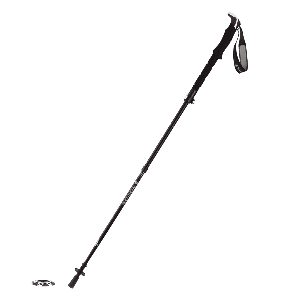 Woods Collapsible Adjustable Aluminium Trekking Poles W/ Carry Bag For Hiking & Walking 3 Woods Collapsible Adjustable Aluminium Trekking Poles W/ Carry Bag For Hiking & Walking
