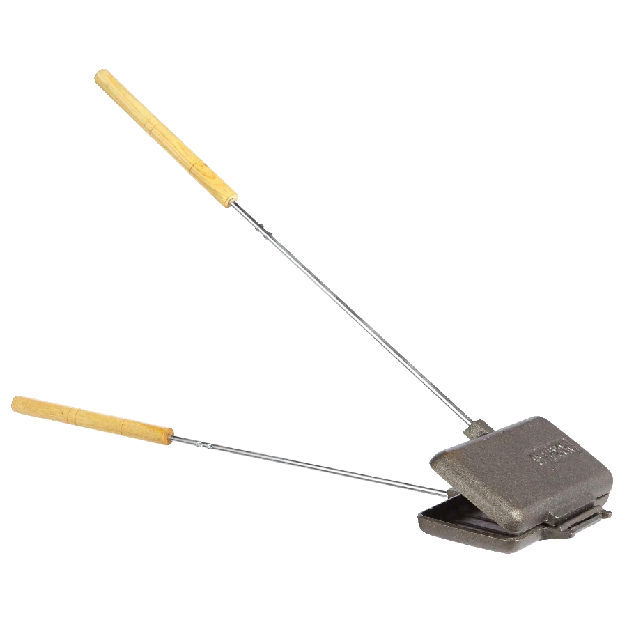 Woods™ Cast Iron Long Handle Double Camping Cooker/Toaster, 9-in 3 Woods™ Cast Iron Long Handle Double Camping Cooker/Toaster, 9-in