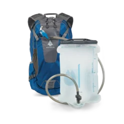 Woods Hydration Backpack W/ 2-L Water Bladder For Camping, Hiking & Outdoor Sports, Blue