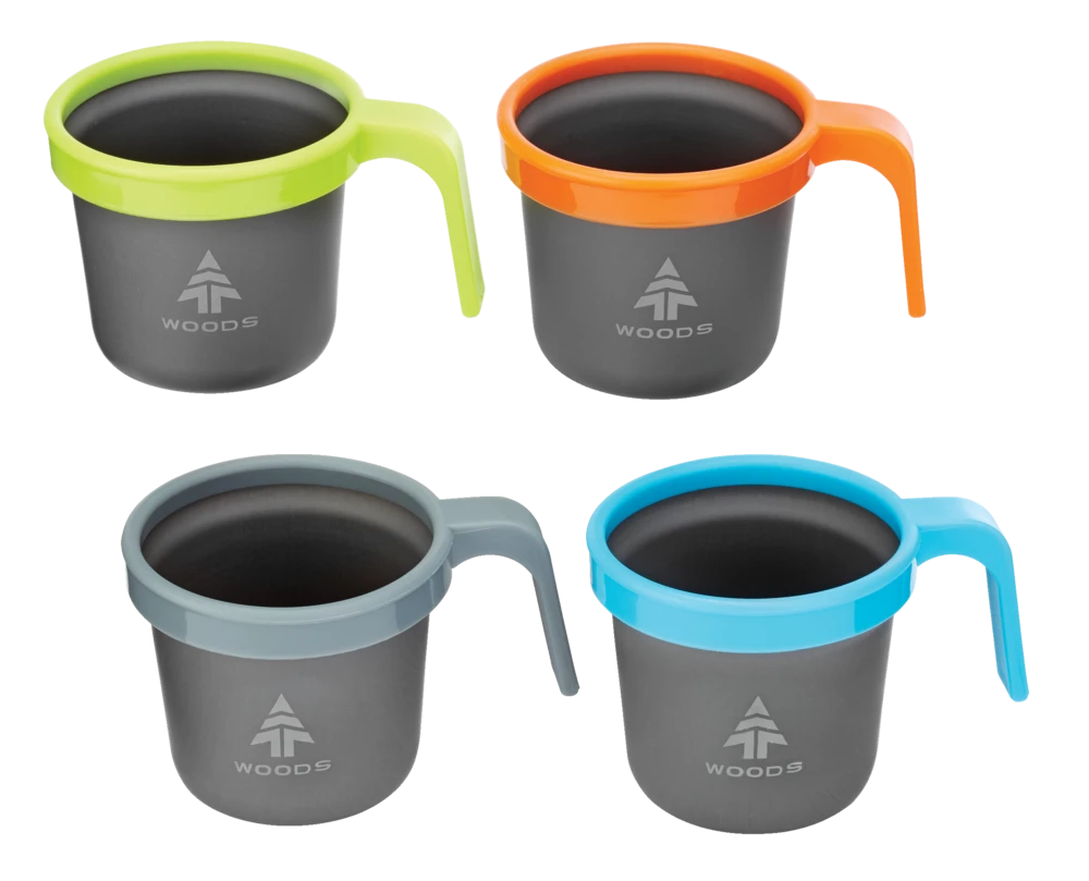 Woods™ Anodized Camping Mug Set, Assorted Colours, 280-mL, 4-pk 3 Woods™ Anodized Camping Mug Set, Assorted Colours, 280-mL, 4-pk