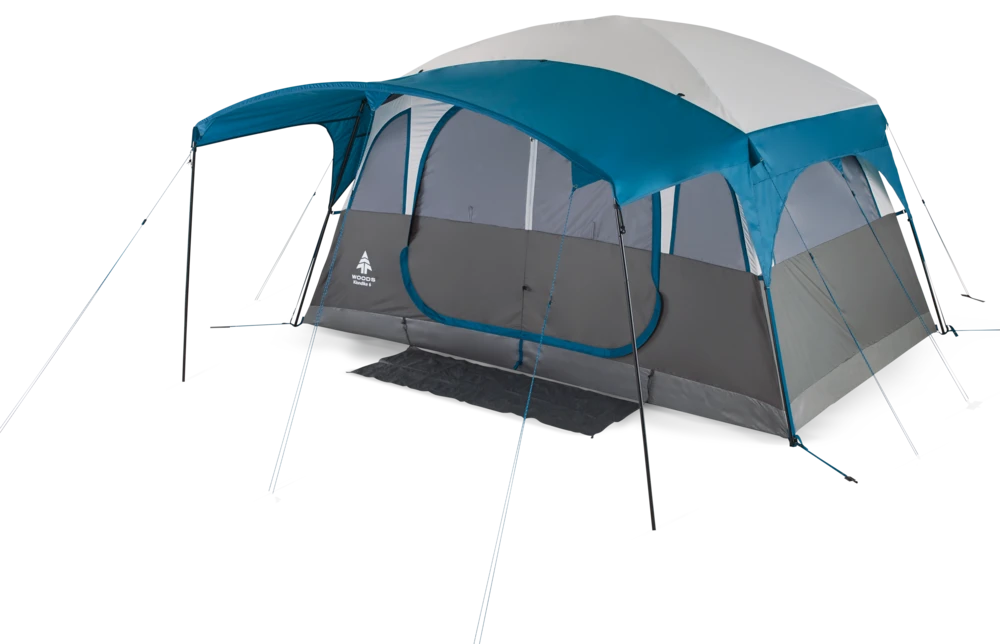 Woods Klondike 3-Season, 6-Person Camping Cabin Tent W/ Canopy/Awning, Rain Fly & Carry Bag 3 Woods Klondike 3-Season, 6-Person Camping Cabin Tent W/ Canopy/Awning, Rain Fly & Carry Bag