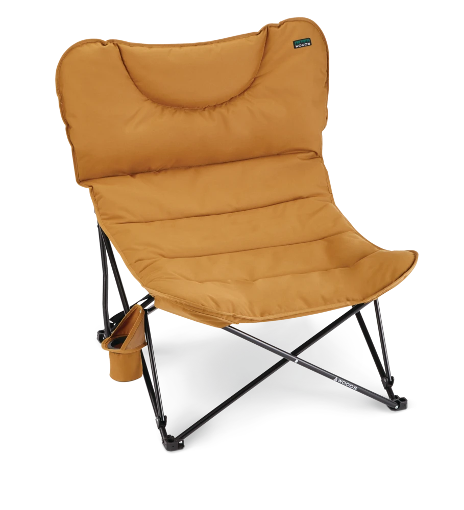 Woods Mammoth Padded Oversized Portable Folding Camping Quad Chair W/ Cup Holder & Carry Bag, Dijon 3 Woods Mammoth Padded Oversized Portable Folding Camping Quad Chair W/ Cup Holder & Carry Bag, Dijon