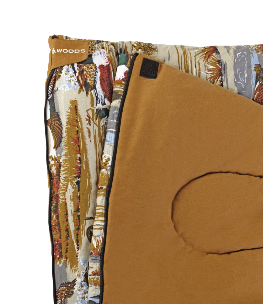 Woods Migrator Duck Print Insulated Cotton Canvas Cold Weather Sleeping Bag W/ Flannel Lining & Duffel Bag, -15°C 7 Woods Migrator Duck Print Insulated Cotton Canvas Cold Weather Sleeping Bag W/ Flannel Lining & Duffel Bag, -15°C - Image 5