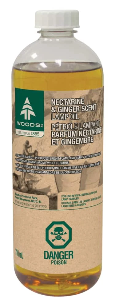 Woods Scented Lamp Oil, Paraffin-Based Fuel For Wick-Feeding Camping Lamps, 710-mL, Nectarine/Ginger 3 Woods Scented Lamp Oil, Paraffin-Based Fuel For Wick-Feeding Camping Lamps, 710-mL, Nectarine/Ginger