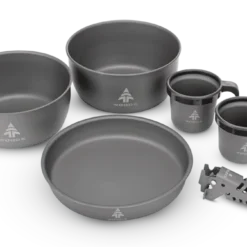 Woods™ Purcell Lightweight Non-porous Camping Pots And Pan Set -Wander Camp Shop woods nootka cook set 7 piece 66c3a183 ab4a 4054 ab4e 2efeaad6b758