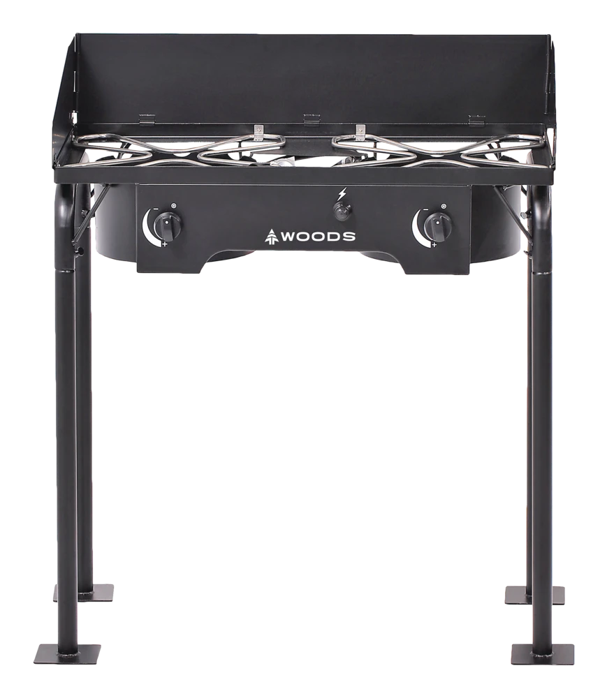 Woods™ Prospector Double-Burner 30,000 BTUs Electric Start Camp Stove 3 Woods™ Prospector Double-Burner 30,000 BTUs Electric Start Camp Stove
