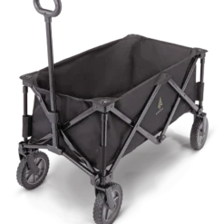 Woods Outdoor Collapsible Folding Utility Standard Wagon W/ Carry Bag, 150 Lb Capacity, Black
