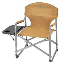Woods Prospector Portable Folding Camping Chair W/ Side Table & Cup Holder