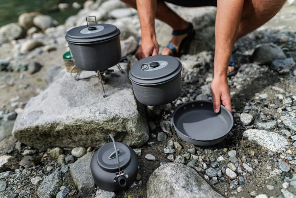 Woods™ Selkrik Aluminum Anodized Camping Cooking Set, Grey, 4-pc 5 Woods™ Selkrik Aluminum Anodized Camping Cooking Set, Grey, 4-pc - Image 3