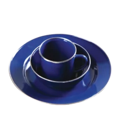 Woods Individual Enamel Camping Tableware Set, 3-pc