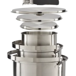 Woods™ Viand Stainless Steel Camping Pot Set, 4-pc -Wander Camp Shop woods viand 4 piece camp pot set 04093bb1 3175 4aef afd3 dcf8cd63d512