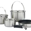 Woods™ Viand Stainless Steel Camping Pot Set, 4-pc -Wander Camp Shop woods viand 4 piece camp pot set 49277e14 1e00 4300 95bd 72b6bb9611e4