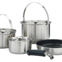 Woods™ Viand Stainless Steel Camping Pot Set, 4-pc