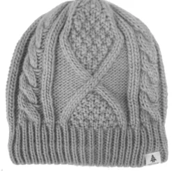 Woods Women's Fleece Lined Cable Knit Toque Beanie Hat Warm Winter Ski/Snow Sports